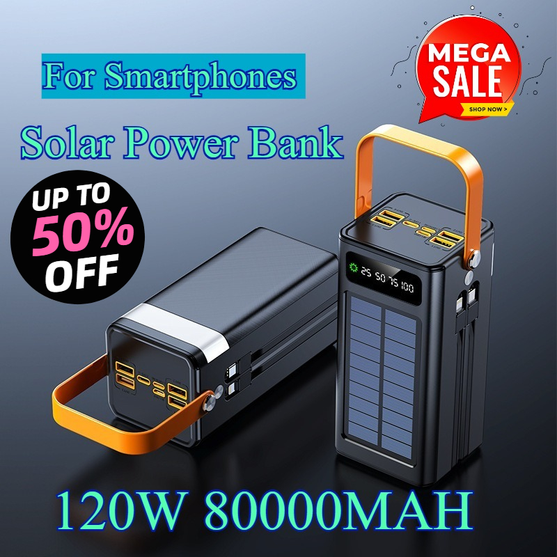 80000mAh Güneş Enerjili Powerb - Solar Emergency Charger incelemesi ve fiyatı